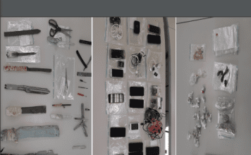 Large-scale search conducted at the Prison and House of Detention