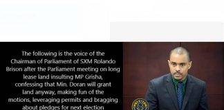 United St. Maarten (US) board calls on MP Brison to resign immediately