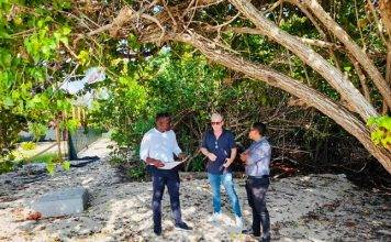 Minister Lawrence Welcomes Investment, Urges Social Responsibility. Optimism builds, Hope for new community project, Mullet Bay beach boardwalk