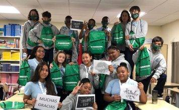 SABA students thank NAGICO Insurances for Care kits