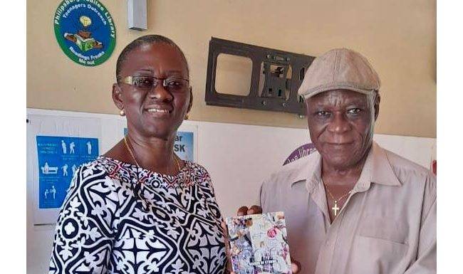Grounded in St. Martin, SOS: Season of Storms presented to Philipsburg Jubilee Library