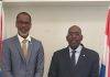 Minister Plenipotentiary Violenus & Senior Staff building bridges in Sint Maarten