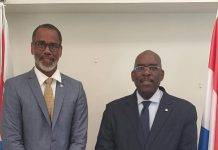 Minister Plenipotentiary Violenus & Senior Staff building bridges in Sint Maarten