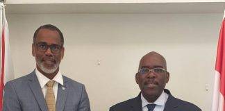 Minister Plenipotentiary Violenus & Senior Staff building bridges in Sint Maarten
