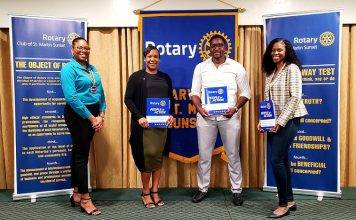 Rotary Sunset Inducts Three Professionals