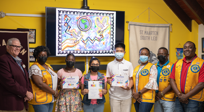 Sint Maarten Lions Club recently announced the winners of their annual Peace Poster Contest.
