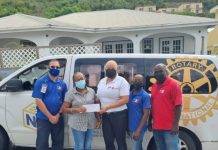 Postal Services St. Maarten N.V. donates food voucher to New Start for Children Foundation