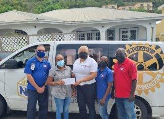 Postal Services St. Maarten N.V. donates food voucher to New Start for Children Foundation
