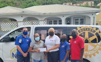 Postal Services St. Maarten N.V. donates food voucher to New Start for Children Foundation