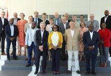 Members of the Committee of Kingdom Relations of the Dutch Senate meets with Council of Ministers