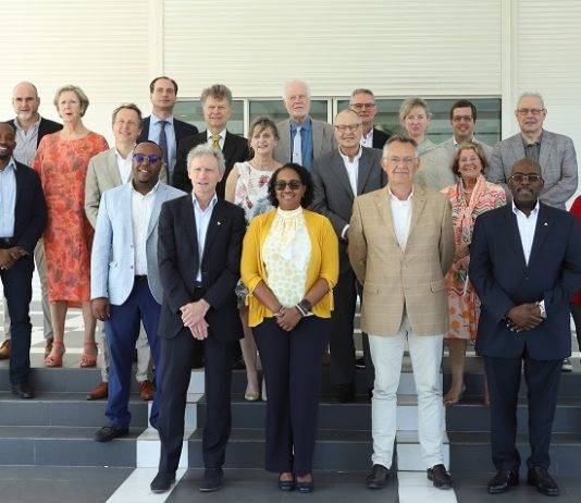 Members of the Committee of Kingdom Relations of the Dutch Senate meets with Council of Ministers