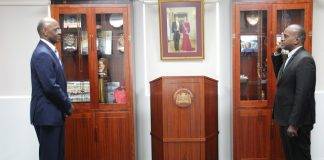 Swearing in Mr. Baly as Substitute Judge of the Court in First Instance of Sint Maarten