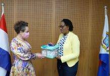 Prime Minister of St. Maarten Silveria E. Jacobs hosts State Secretary Alexandra van Huffelen for her first in-person meetings