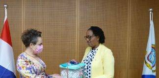 Prime Minister of St. Maarten Silveria E. Jacobs hosts State Secretary Alexandra van Huffelen for her first in-person meetings