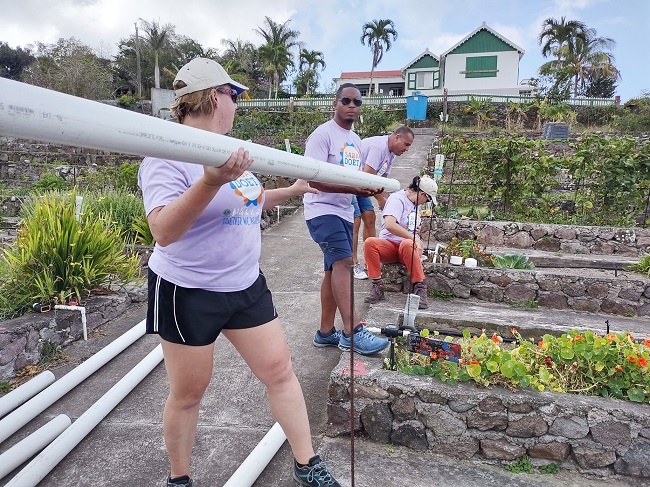 Installing irrigation system at The Garden Saba Doet 2021