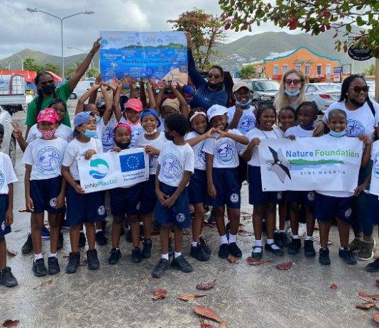 The Nature Foundation St. Maarten Conducts Impactful In-No-Plastic Presentations and Beach Clean-ups with Local Schools