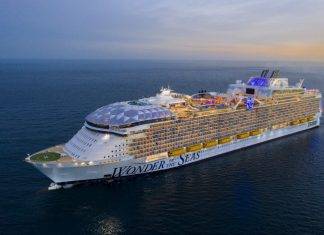 Royal Caribbean’s 5th Oasis Class World’s Largest Cruise Ship makes its Inaugural Port Call on Monday