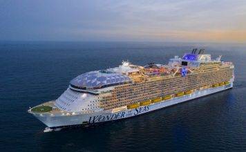 Royal Caribbean’s 5th Oasis Class World’s Largest Cruise Ship makes its Inaugural Port Call on Monday