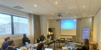 Commissioner Bruce Zagers, gave a presentation on the harbor project to Ministries of Home Affairs and Kingdom Relations