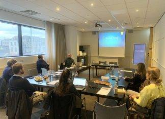 Commissioner Bruce Zagers, gave a presentation on the harbor project to Ministries of Home Affairs and Kingdom Relations