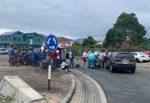 Police investigating traffic accidents