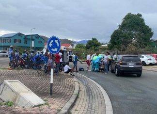 Police investigating traffic accidents