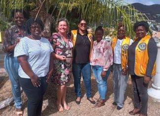 Sint Maarten Lions Club presents Citizen of the Year Award to Mrs. Bregje Boetekees Van’t Hof of the White and Yellow Cross Care Foundation.