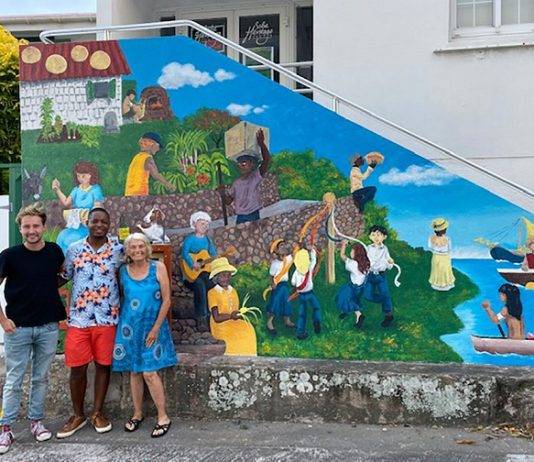 New mural beautifies entrance side Saba Heritage Center