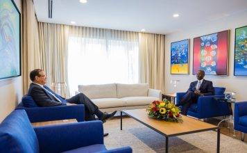 Working visit Governor Eugene B. Holiday to Aruba