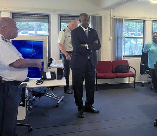 Governor Holiday pays working visit to Police Force