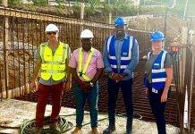 The Sint Maarten General Hospital records the largest pour in Sint Maarten’s history, totaling 120 cement trucks