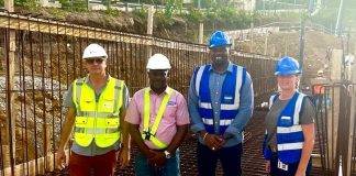 The Sint Maarten General Hospital records the largest pour in Sint Maarten’s history, totaling 120 cement trucks