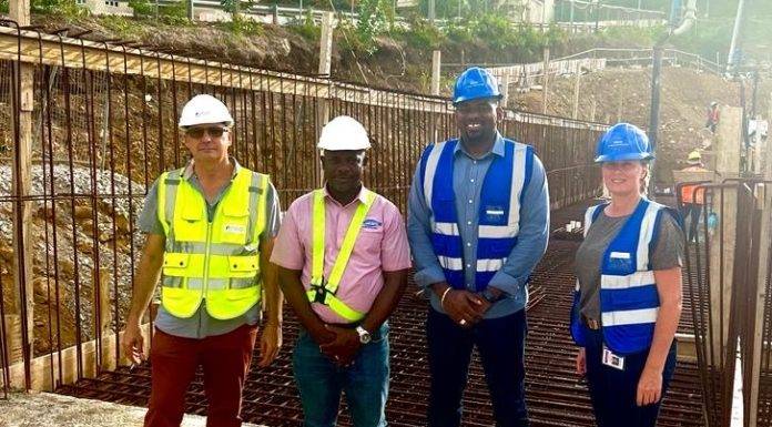 The Sint Maarten General Hospital records the largest pour in Sint Maarten’s history, totaling 120 cement trucks