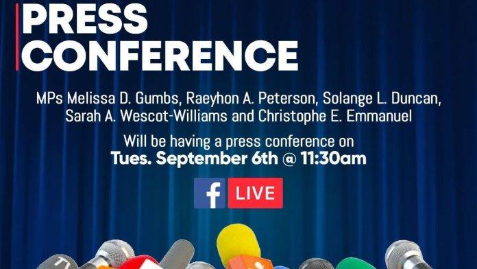 Press Conference of MP’s Gumbs – Peterson – Duncan – Wescot-Williams and Emmanuel