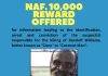 NAf 10,000 reward offered in “Coconut Man” investigation