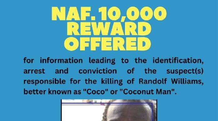 NAf 10,000 reward offered in “Coconut Man” investigation