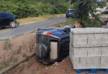 Accident on the Bishop road