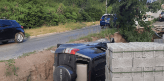 Accident on the Bishop road