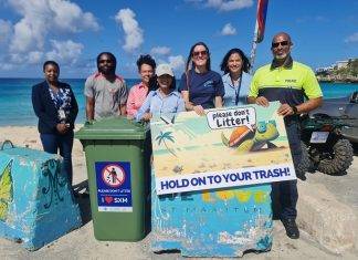Anti-littering signage placed by EPIC, R4CR, and community partners