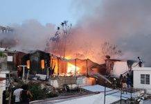 Large Fire Ravages Madrid Lane in Dutch Quarter