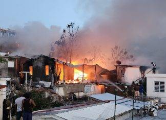 Large Fire Ravages Madrid Lane in Dutch Quarter
