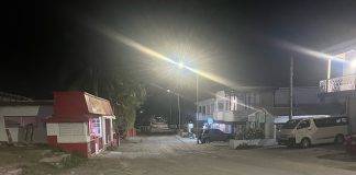 Paving Road Blunder in Cole Bay