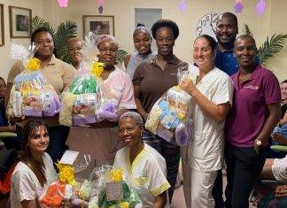 Rotary Sunset Donates Maternity Gift Baskets to Maternité Active Saint Martin Association
