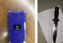 Weapons found and confiscated in school