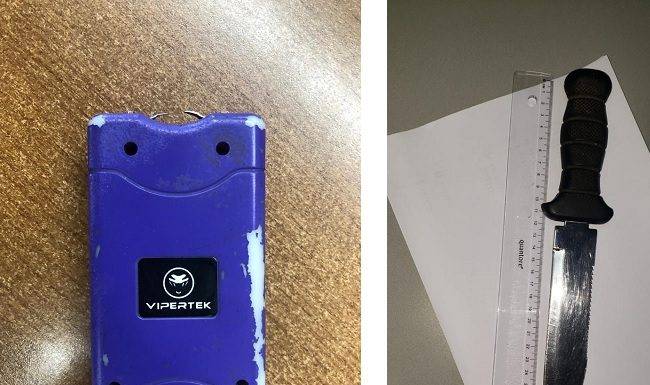 Weapons found and confiscated in school