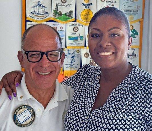 Adelena Chandler becomes the newest Rotary club of Sint Maarten member
