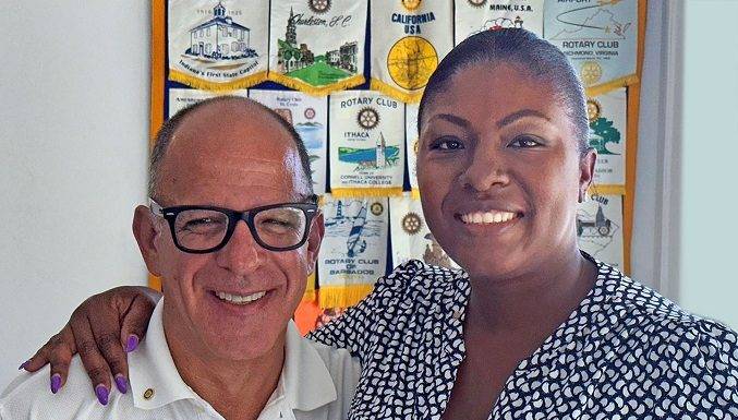 Adelena Chandler becomes the newest Rotary club of Sint Maarten member