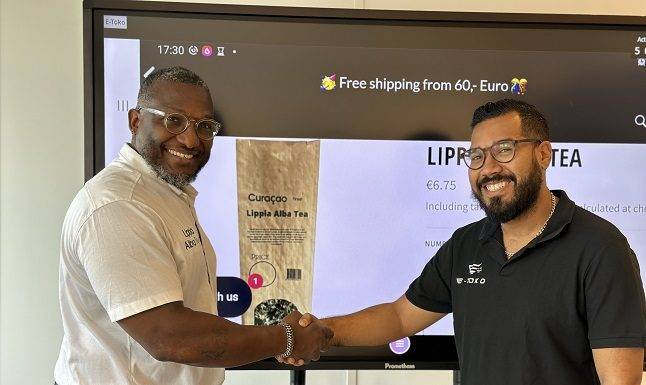 Lippia Alba Tea partners with Antillean shop E-Toko