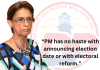 Sarah: “PM has no haste with announcing election date and no haste with electoral reform.”