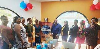 Caribbean Pearls Toastmasters club inducts new members.